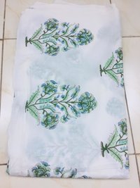 Colorful Mughal Jaipuri Hand Block Printed Cotton Fabric