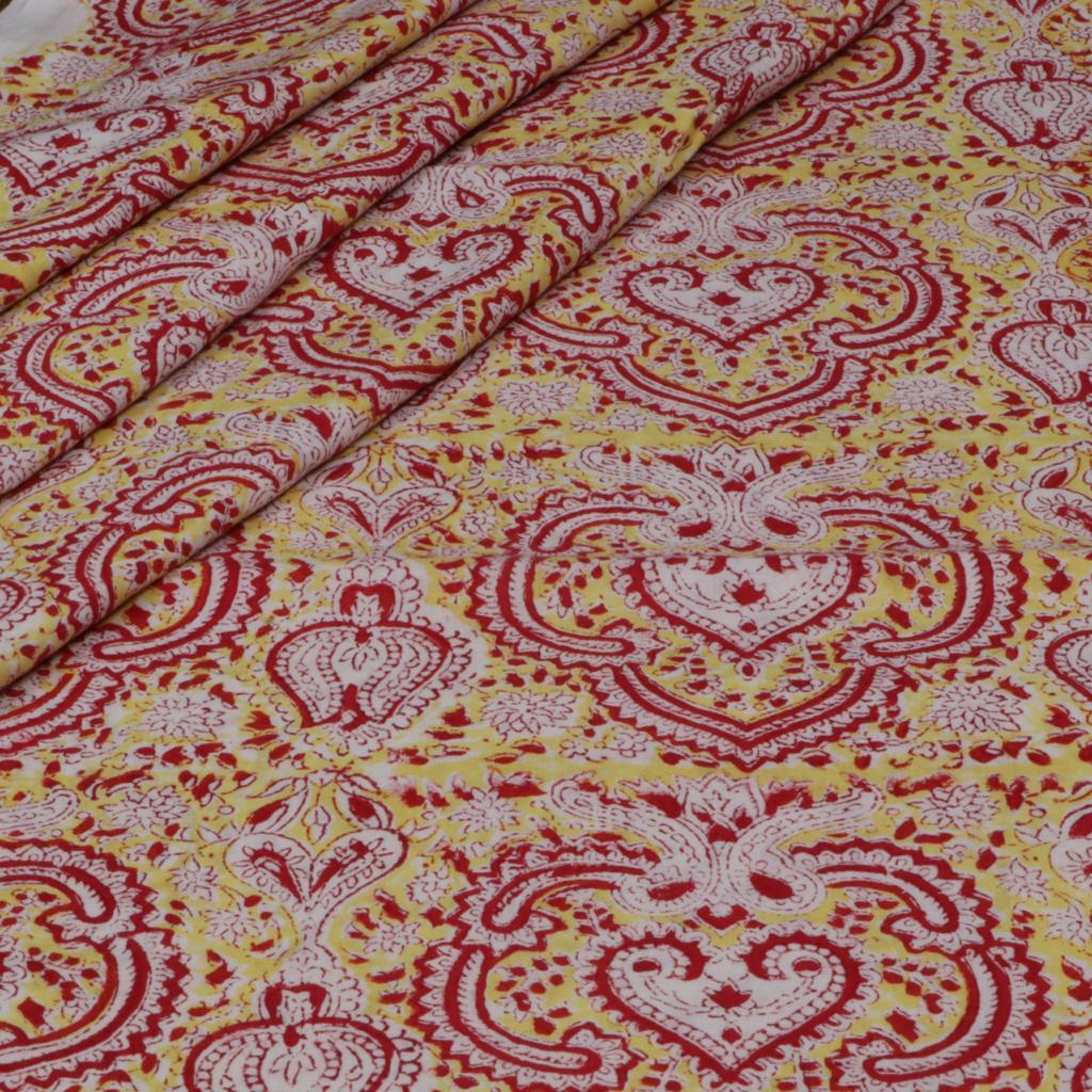 Animal Handmade Block Printed Cotton fabric