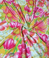 DeeArna Export's Fancy Floral Digital Prints on Rayon Slub Silk Unstitch Fabric Material for Women's Clothing (58
