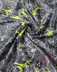 DeeArna Export's Fancy Digital Prints on Jari Barsat Sartin/Satin Unstitch Fabric Material for Women's Clothing (44