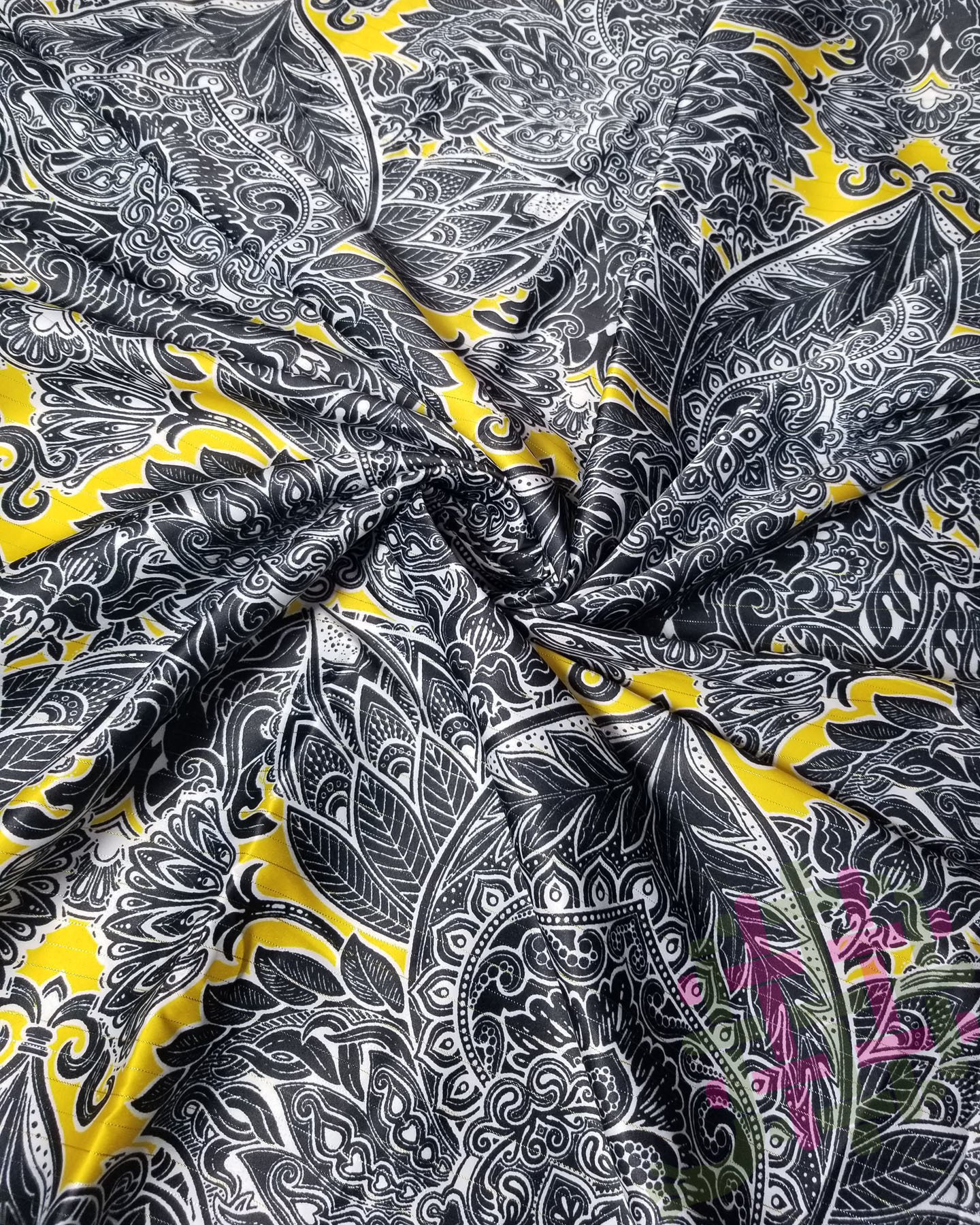 DeeArna Export's Fancy Digital Prints on Jari Barsat Sartin/Satin Unstitch Fabric Material for Women's Clothing (44