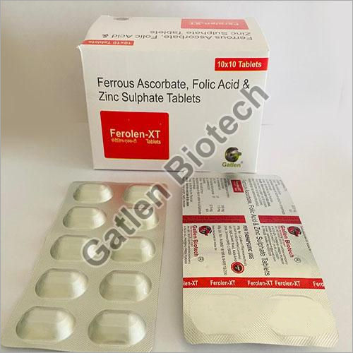 Ferrous Ascorbate Folic Acid And Zinc Sulphate Tablets General Medicines