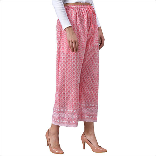 Buy TNQ Women Cotton Chicken Embroidered Palazzo | Chikan Trouser | Cotton  Palazzo Half & Full Chikan Palazzo (Combo Set of 2pcs) (Free Size,  Black.BabyPink) at Amazon.in