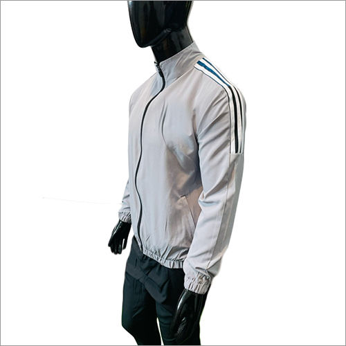 Gray & Black Mens Designer Tracksuit