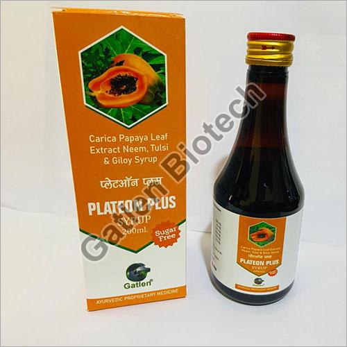 200 ml Carica Papaya Leaf Extract Neem Tulsi and Giloy Syrup By GATLEN BIOTECH