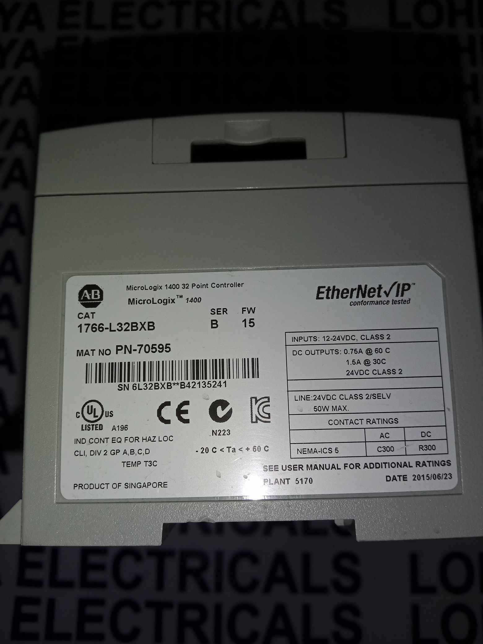 ALLEN BRADLEY CONTROLLER 1766-L32BXB