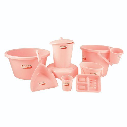 9 Pcs Plastic Bathroom Set