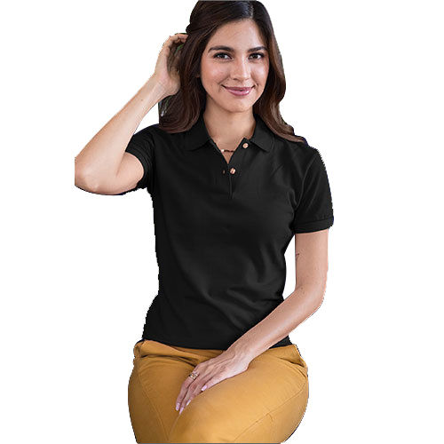 Women Cotton Collar T-shirt