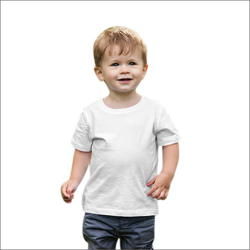 Kids White Plain T-shirts