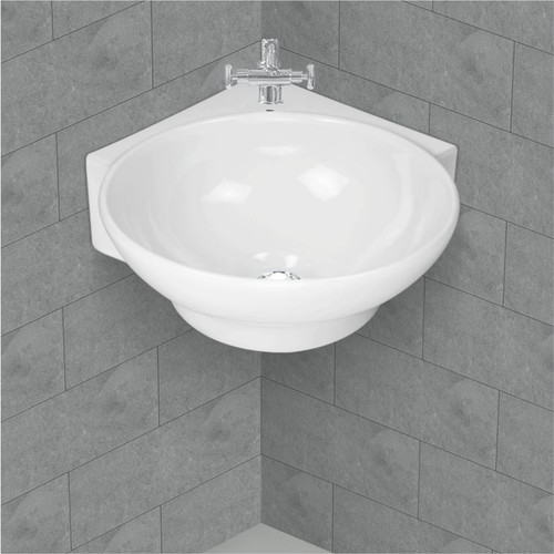 Delux Corner Table Top Art Basin Ceramic Sanitary Ware