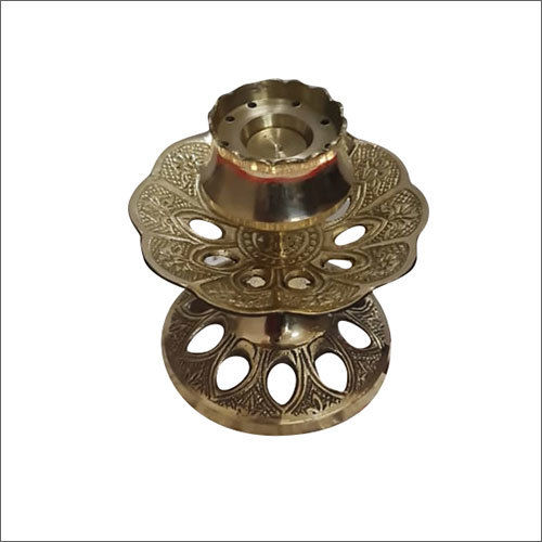 Brass Decortive Lotus Flower Candle Stand