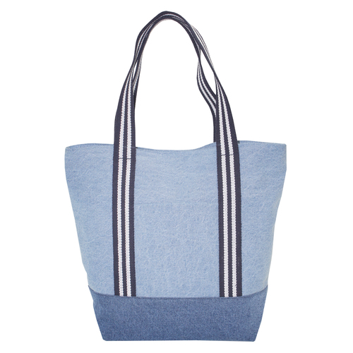 12 Oz Denim Tote Bag With Lining And Web Handle
