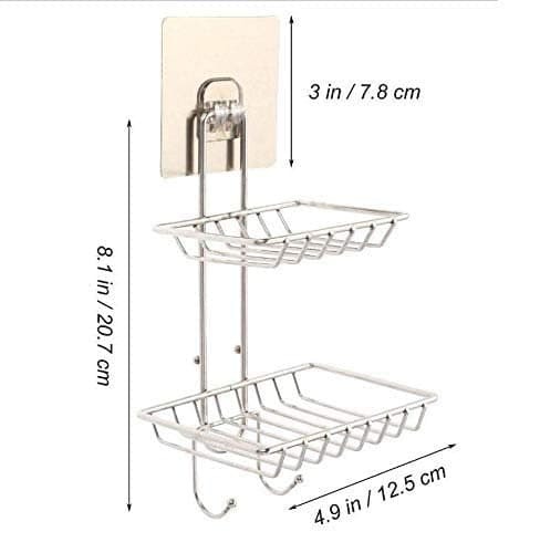 Wall Mounted Double Layer Soap Dish Holder