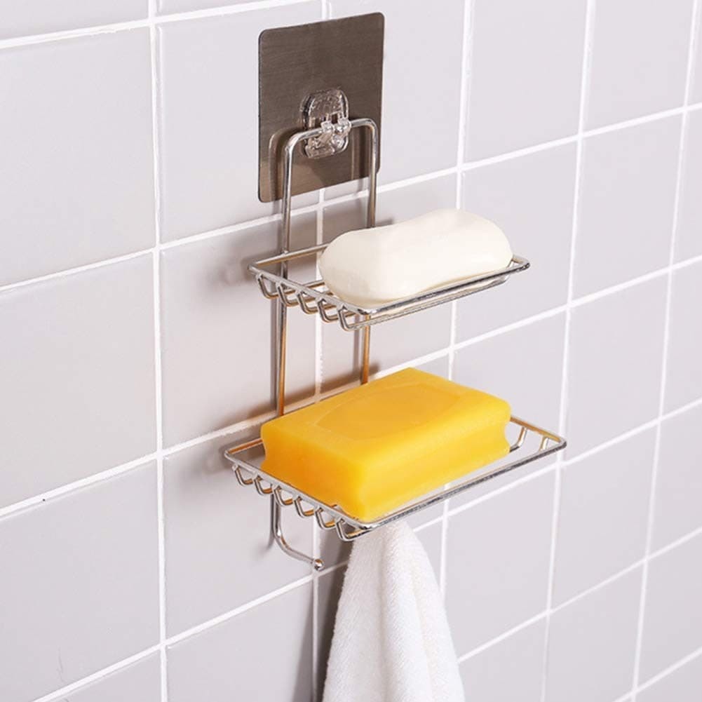 Wall Mounted Double Layer Soap Dish Holder