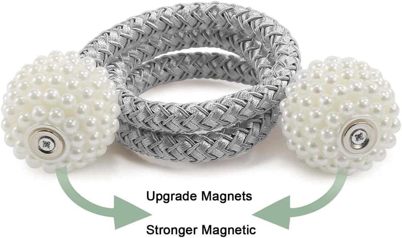 (Pack F 2 ) Magnetic Curtain Drape Tie Backs Rope