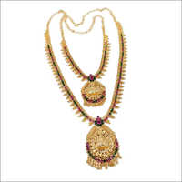 Ladies Ad Stone Temple Necklace Set Gender: Women