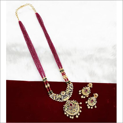 Spinners With Cz Pendant Set By APSARA GOLD COVERING JEWELLERY