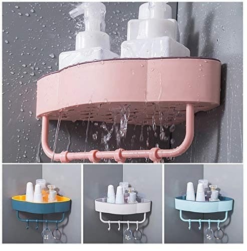 Plastic Multipurpose Drain Magic Sticker Shower Shelf Towel Holder