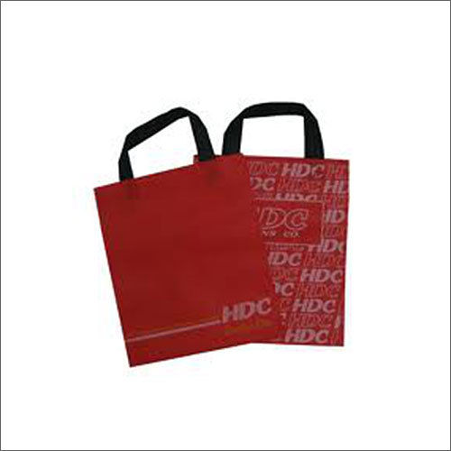 Loop Handle Shopping Bags - Non-Woven Fiber Fabric, Various Sizes, Red Color, Customizable Printing, Open Top Design