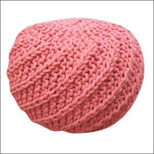 Wool Knitted Pouf