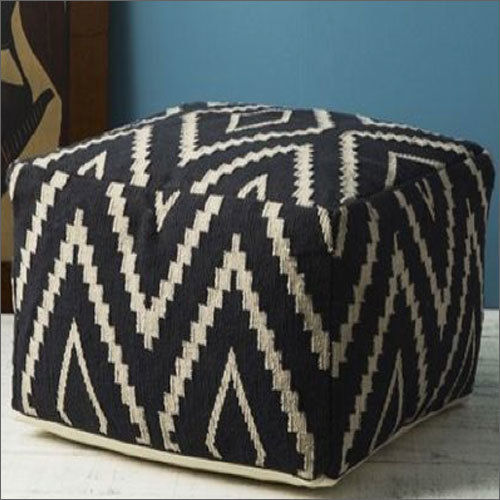 Woven Square Pouf