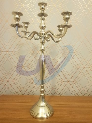 Silver Metal Candle Holder