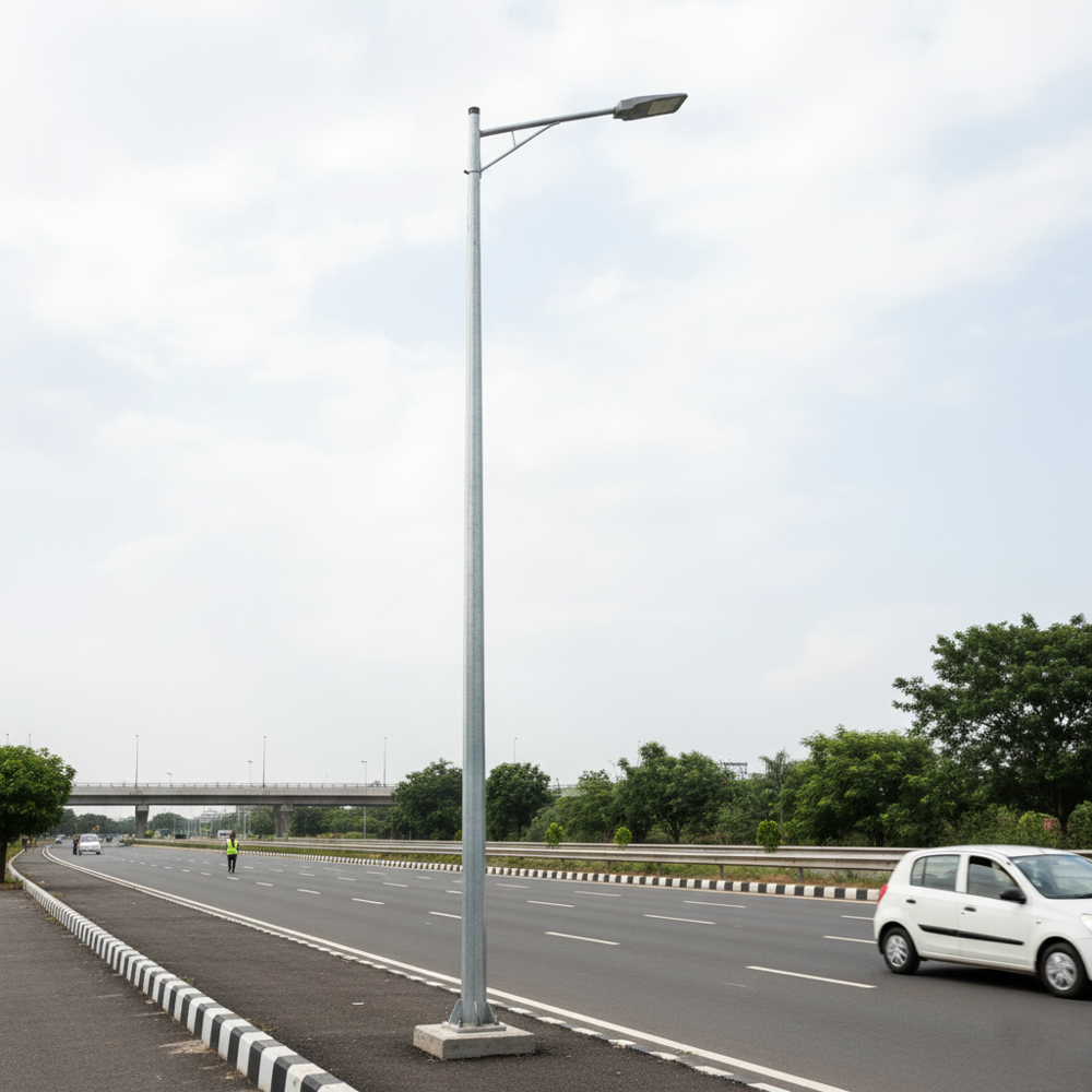Street Light Pole - Color: Silver