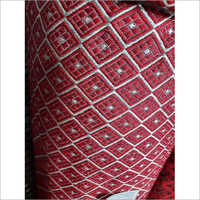 Jacquard Mattress Fabric - Polyester, 58 Inches Wide, Red Diamond Pattern, 150 Gsm, 120 Thread Count | Luxurious Softness And Durability