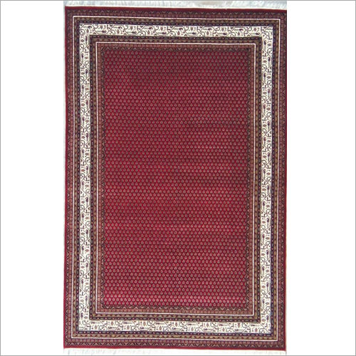 Anti Slip Red Persian Mir Carpet