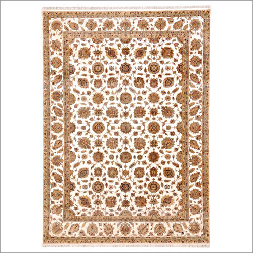 Dc-45 Kashan Wool Silk Carpet Design: Modern