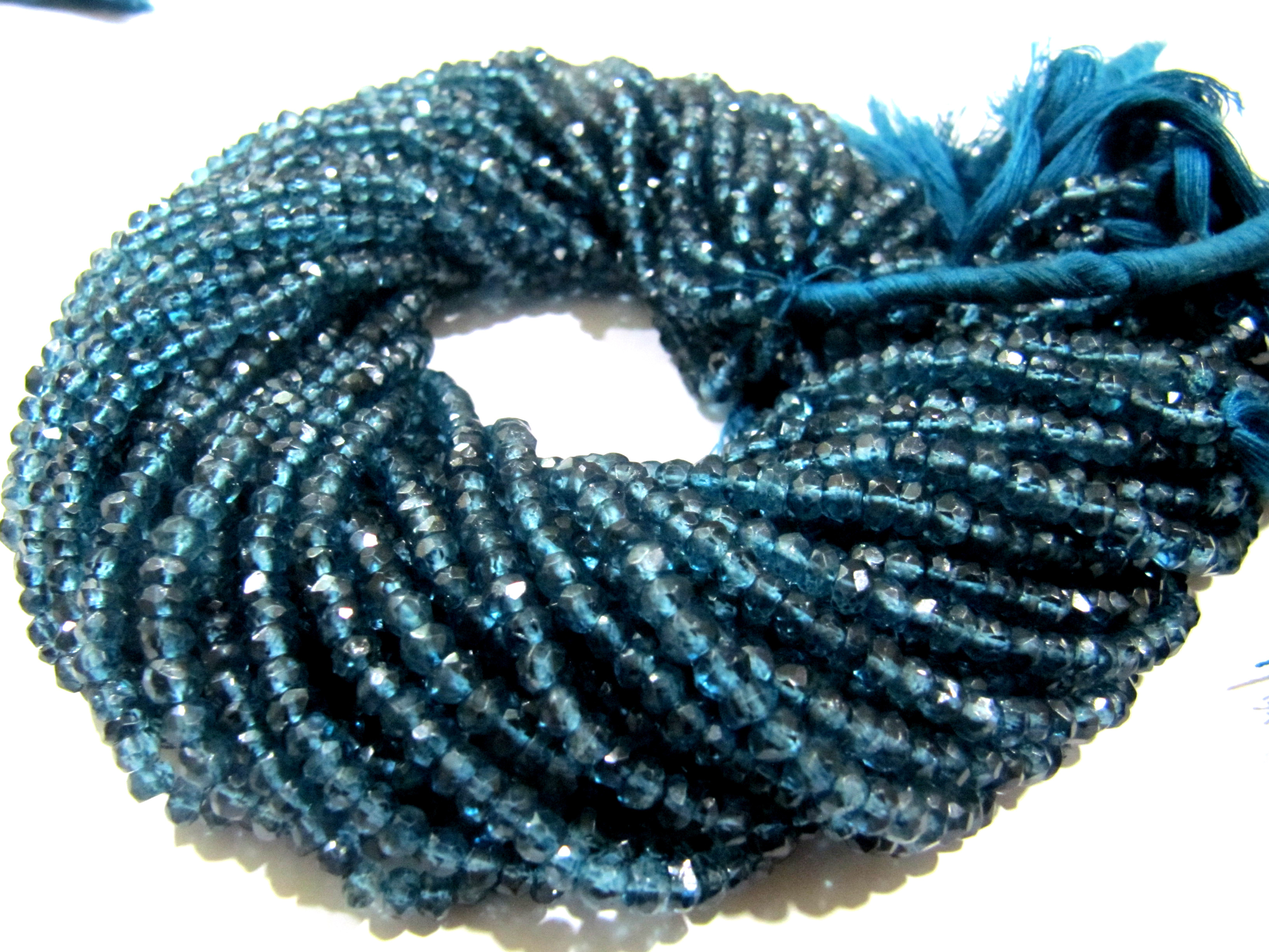 Natural Topaz 4 to 5mm Rondelle Faceted Beads