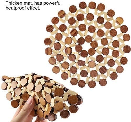 Flower Design Wooden Coaster