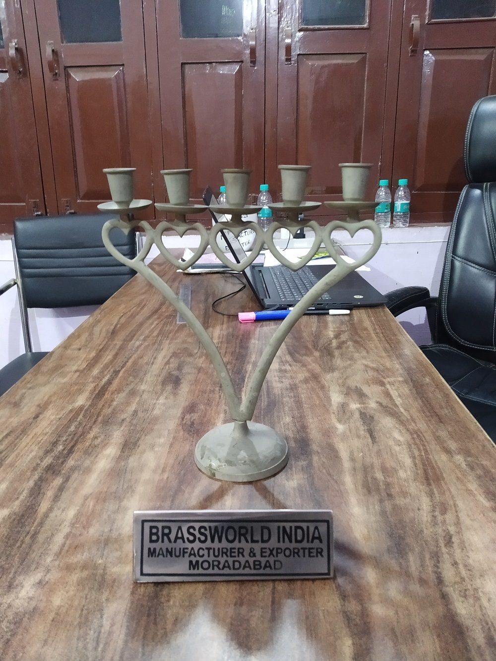 METAL CANDLE HOLDER WITH SHINE POLISHED
