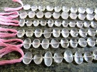 Natural Rose Quartz Oval Shape  10x15mm Beads - Beads Colour: Pink