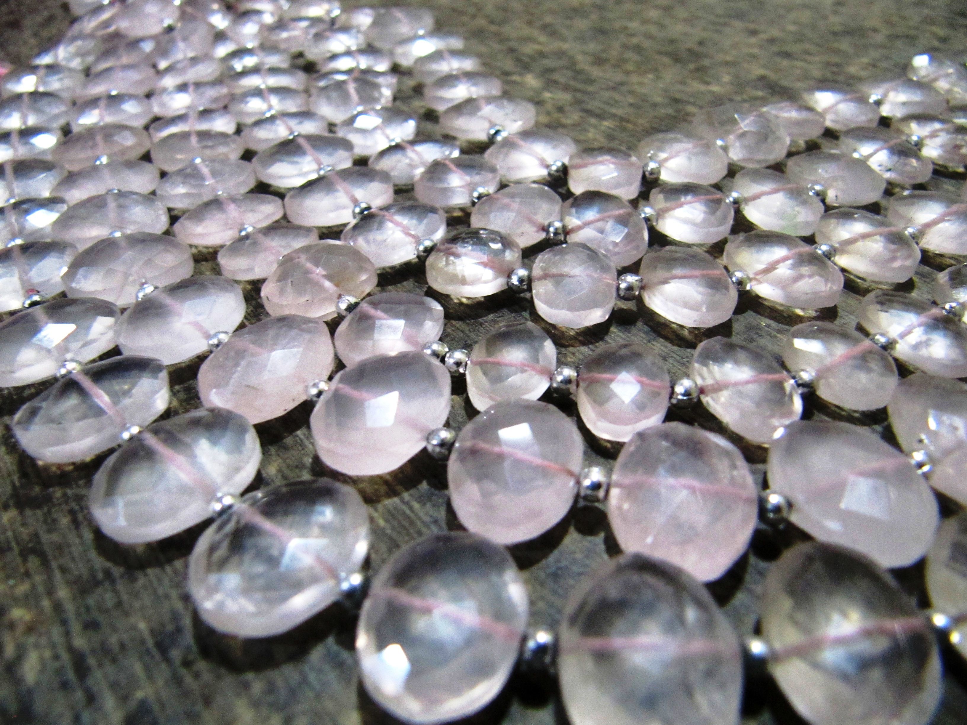 Natural Rose Quartz Oval Shape  10x15mm Beads