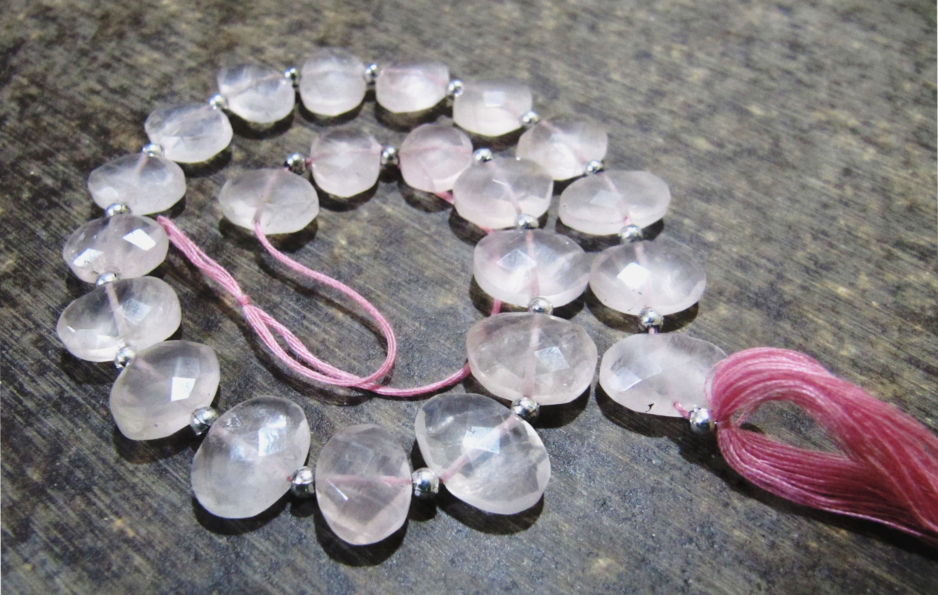 Natural Rose Quartz Oval Shape  10x15mm Beads