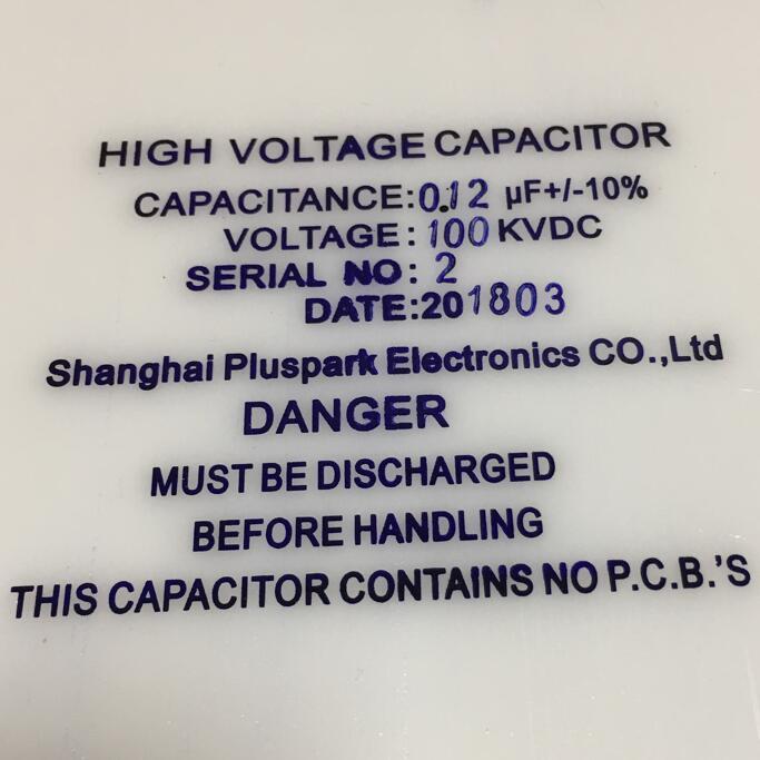 High Voltage Capacitor 120nF 100kV,100000V.DC,0.12MFD