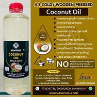 Cold Pressed Coconut Oil - 1 Litre, A Grade Raw Coconut Oil | Unrefined, Natural Source Of Vitamin E, Antimicrobial Properties, Ideal For Cooking And Skincare