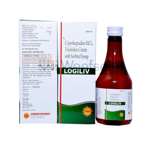 Cyproheptadine, Tricholine and Sorbitol Syrup