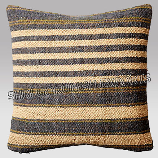 India Jute Kilim Cushion Pillow Covers