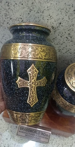 BRASS HIGH QUALITY RELIGIOUS URN FUNERAL SUPPLIES