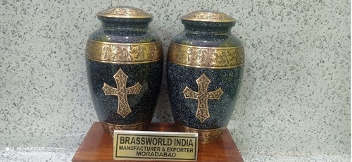 GRACE AND MERCY GOLDEN CROSS ADULT CREATION URN FUNERAL SUPPLIES