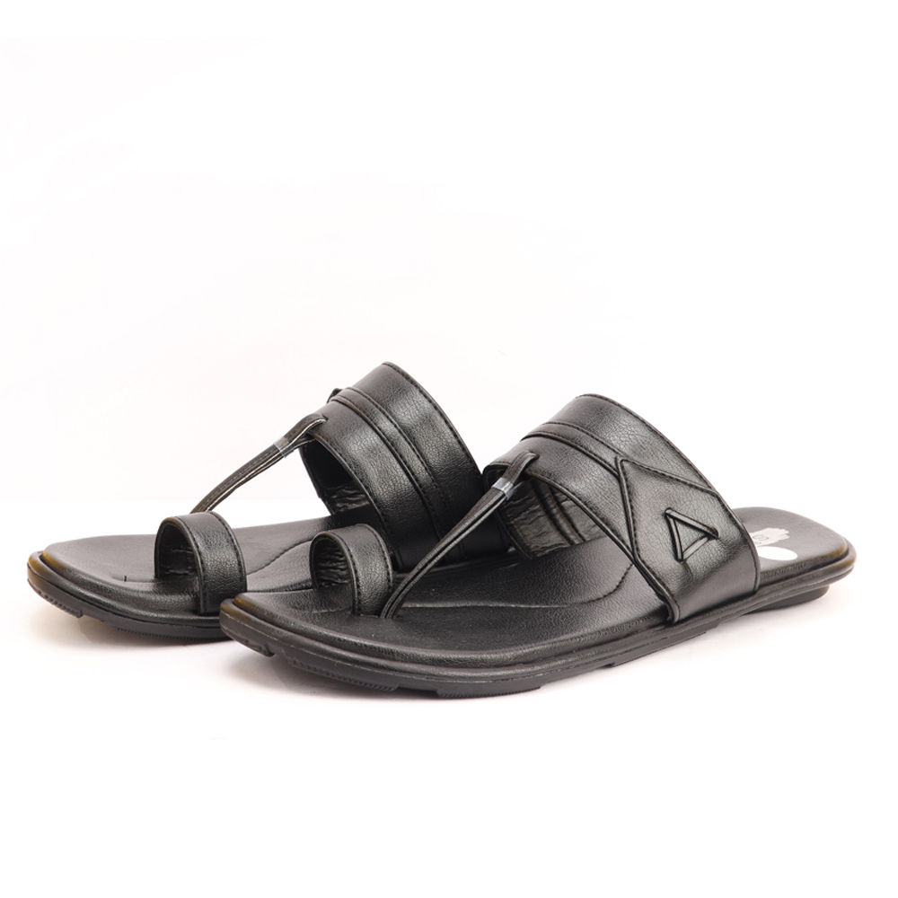 Men's Black Kolhapuri Slippers