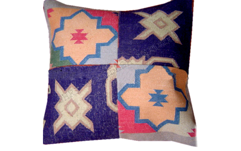 Indian Design Handmade Wool Kilim Cushion Covers