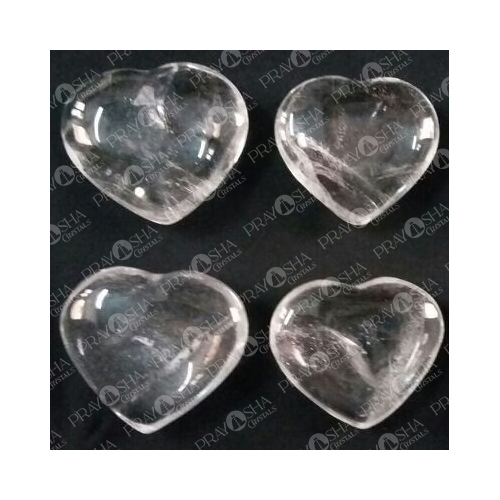 Prayosha Crystals( Clear Quartz) Heart