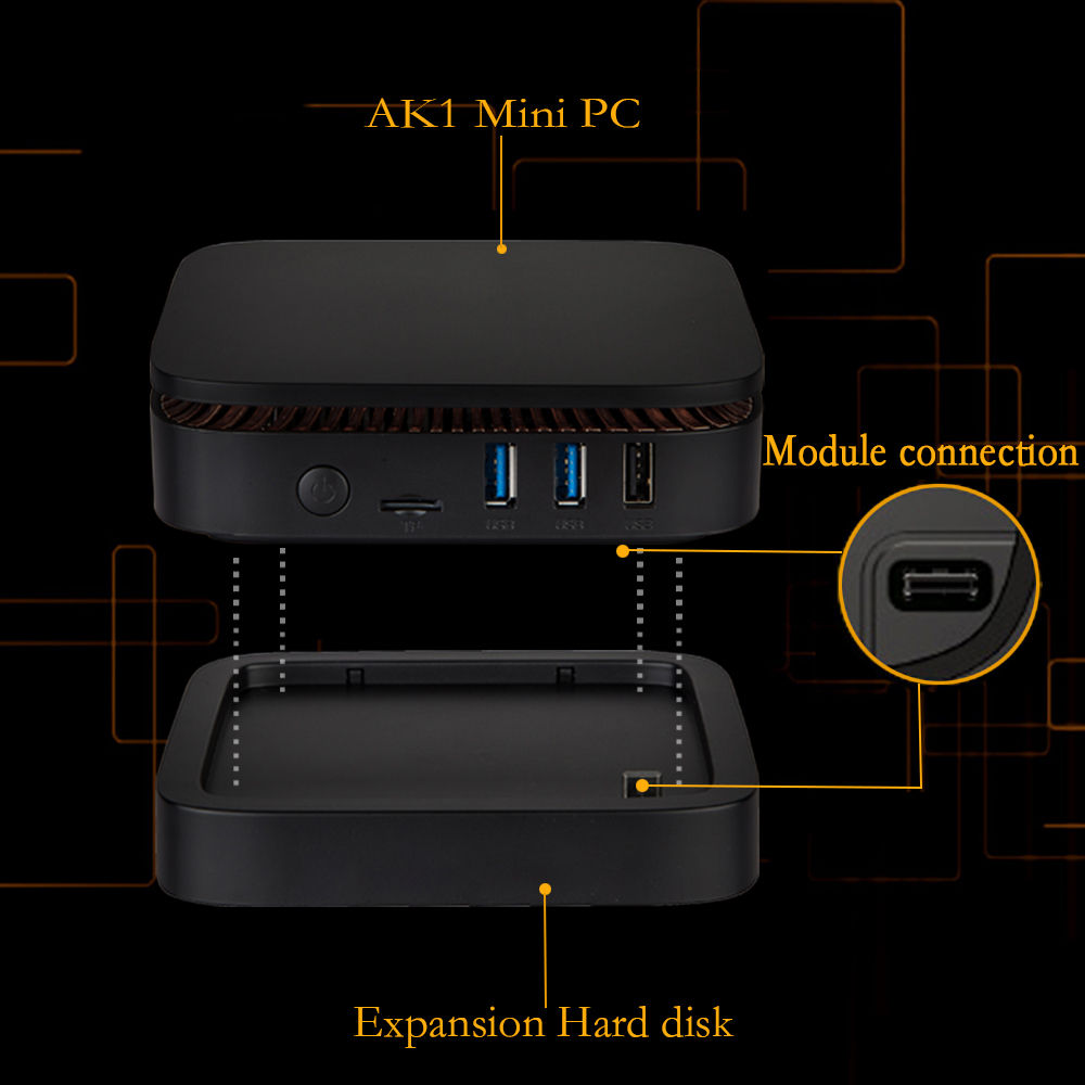 Mini PCs Intel J3455 HD Graphics500 Windows 10 DDR3 4GB SSD 64GB mini pc