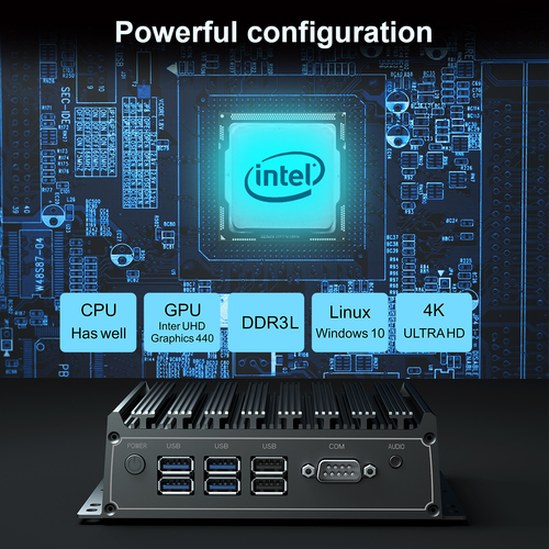 Fanless Industrial PC Computer Core i5 4200U  WIFI Win10 Ubuntu Barebone system
