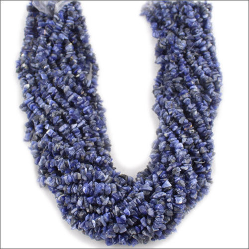 Blue Sodalite Gemstone Uncut Nugget Chips Beads Strand