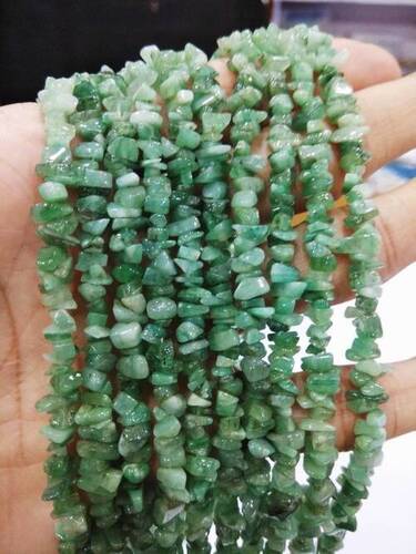 Emerald Gemstone Uncut Nugget Chips Beads Strand