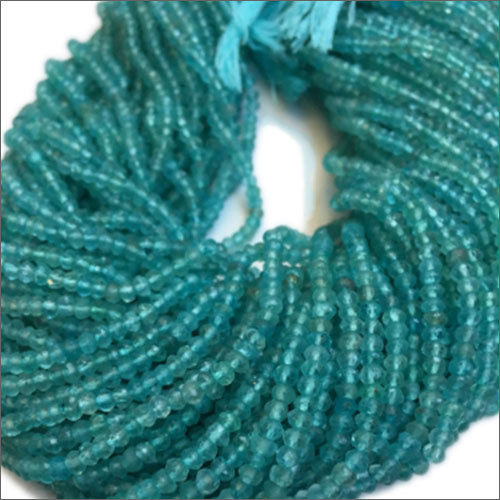 Natural Sky Apatite Rondelle Gemstone Beads